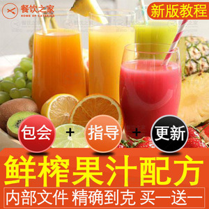 VQ鲜榨果汁技术配方商用视频网红果蔬汁制作教程夏季饮品冷饮
