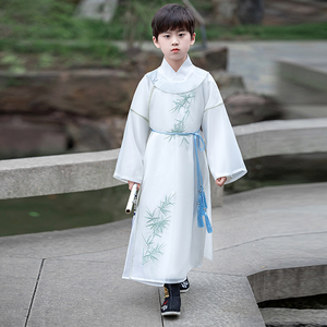 儿童古装套装童中国风夏款男童明制长袖唐装男孩童装古装改良汉服