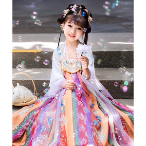 女童汉服中国风小女孩古装夏装原创襦裙薄款超仙气儿童唐装连衣裙