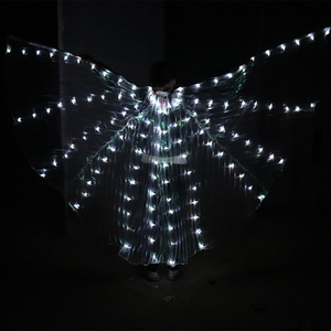 LED发光翅膀 荧光蝴蝶舞芭蕾舞跳舞道具肚皮舞亮片翅膀披风演出服