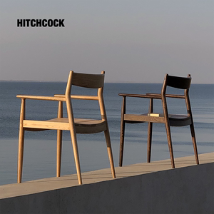 HITCHCOCK Paddle/船桨椅 北欧扶手实木侘寂餐椅茶椅书房工作椅子