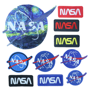 航天系列刺绣徽章背胶服装辅料 大号字母NASA布贴DIY补丁贴现货