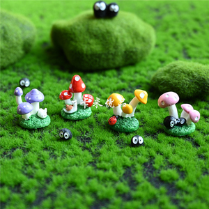 动物蘑菇丛苔藓微景观树脂摆件卡通蘑菇盲盒装饰树脂小摆件
