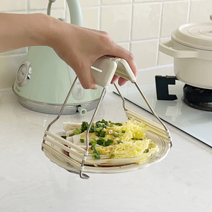 厨房防烫夹取碗夹不锈钢防滑硅胶提盘器新款家用蒸菜夹子端碗神器