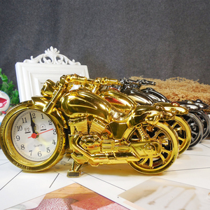 电子闹钟时钟儿童学生用个性懒人卡通可爱床头摆件摩托车模型礼品