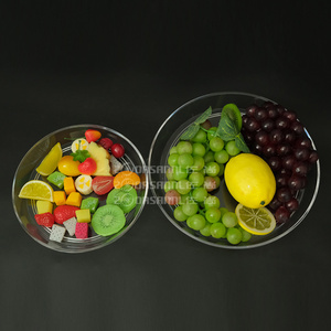 果盘ktv专用小吃碟透明耐摔塑料干果盘子商用水果盘酒吧小吃盘