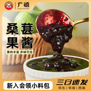 广禧桑葚果酱2KG 含果肉粒树莓草莓酱果茸商用刨冰烘焙奶茶店专用
