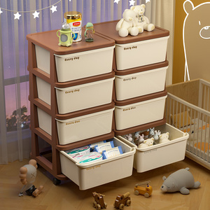 儿童玩具收纳箱收纳架置物架大容量宝宝衣服零食书本整理箱收纳柜