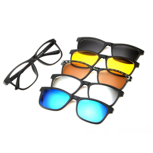 韩版磁吸套镜近视偏光太阳镜夹片男女双层TR90眼镜框两用墨镜夹片