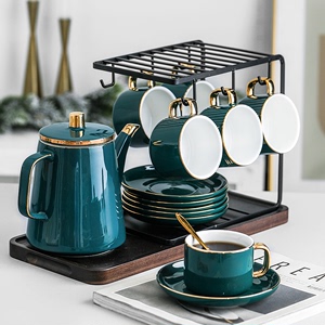 咖啡杯精致陶瓷欧式小奢华家用轻奢下午茶具杯碟杯子套装咖啡器具