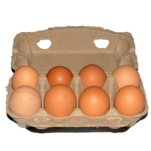 8枚本色纸浆蛋盒鸡蛋盒子土鸡蛋保护壳纸蛋托盘包装盒定制蛋架托