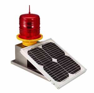 太阳能航空障碍灯电池高楼楼顶信号塔警示灯红光自动强恒光航标灯