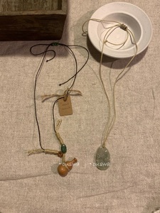 ouswa原创自制【山水葫芦】和田玉藏式手工复古小众毛衣链项链