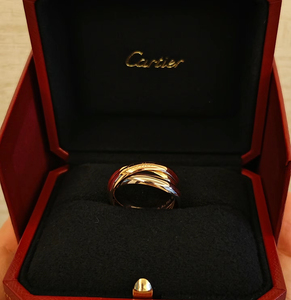 【kkkk】Cartier/卡地亚 trinity 18k金三环戒指中号小号宽版窄版