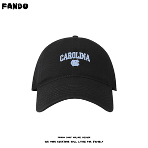 NCAA北卡罗来纳洲大学帽子名校周边软顶棒球帽男女遮阳帽鸭舌帽夏