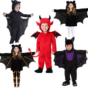 2023新款万圣节蝙蝠服装儿童蝙蝠披风斗篷cos装吸血鬼服装翅膀