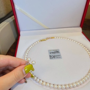 日本佐奈美SANAMI百搭款925银淡水珍珠项链情人节 天然珍珠