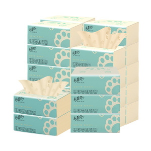 新蓝风本色抽纸大包餐巾纸面巾纸家用卫生纸婴儿用纸巾24包整箱装