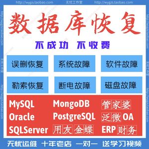 mysql oracle sql server数据库恢复mdf ibd勒索误删置疑损坏故障