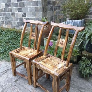 农村老式竹躺椅传统中式复古椅子靠背椅家用餐椅麻将椅木质小椅