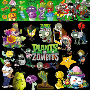 50张植物大战僵尸游戏贴纸万圣节儿童卡通文具玩具装饰涂鸦贴纸