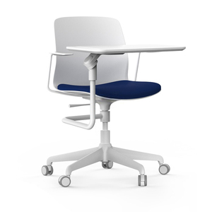 学生培训椅带桌板塑料靠背会议室椅子写字板滑轮升降办公椅会客椅