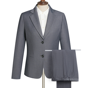 2021年女士灰色西服套装春季工作服商务休闲修身职业白领正装