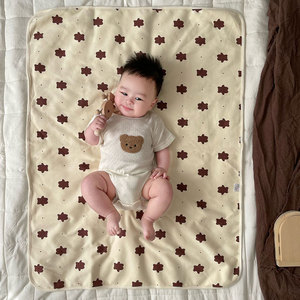 韩式双面婴儿隔尿垫防水可水洗戒尿不湿儿童隔夜防湿床垫宝宝隔便