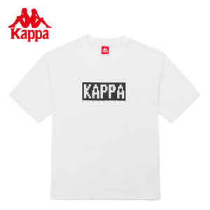 Kappa卡帕短袖新款男女字母印花运动T恤休闲圆领上衣 K0CX2TD20V