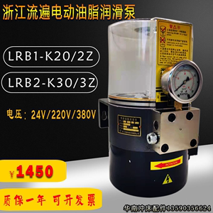 浙江流遍电动油脂润滑泵LRB1-K20/2ZKI冲床电动黄油泵LRB2-K30/3Z