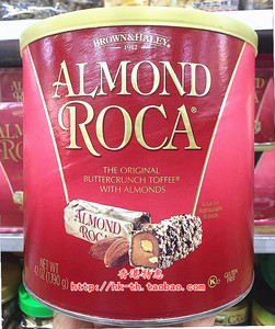 美国Almond Roca乐家杏仁糖桶装1190g  扁桃仁巧克力糖 年货糖果