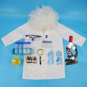 儿童白大褂科学家衣服假发实验室服装显微镜扮演服幼儿园六一表演