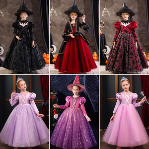 六一儿童节服装女童舞会装扮衣服小女孩cos连衣裙皇后女巫公主裙