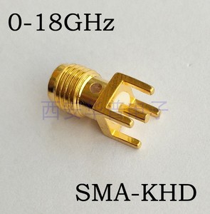 SMA-KHD射频同轴连接器 PCB印制板插座 高频天线座SMA-KE射频接头