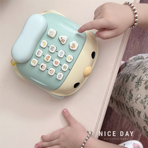 韩国ins儿童玩具电话机宝宝仿真小鸡座机早教益智多功能音乐1-2岁
