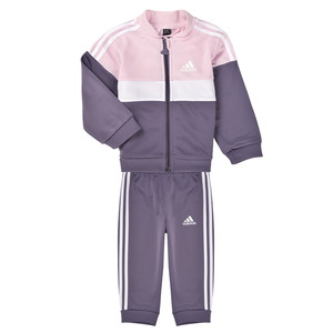 Adidas阿迪达斯女童装休闲运动套装拼色外套长裤紫色2024春秋新款