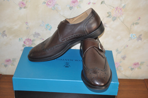 美淘正品意大利高端鞋履品牌SUTOR MANTELLASSI深棕色雕花孟克鞋