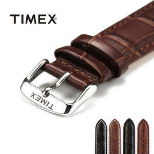 TIMEX/天美时真皮手表带适配T49963 T49905 T2P564男女皮表带20mm