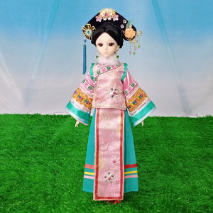 古代清朝30厘米玩具娃娃6分格格公主衣服