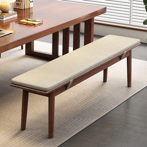全实木床尾凳简约长条凳卧室床前凳换鞋凳餐厅长凳软包坐垫木板凳