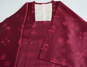 雨着 道行 燕子镐纹 西阵织日本正装和服外套 中古着物 可日常穿