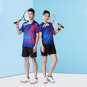 夏季羽毛球服男运动套装网球乒乓球服短袖训练速干衣服排球服装备
