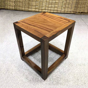胡桃木方凳子小凳子矮凳子客厅家用实木板凳清仓茶凳原木现代简约