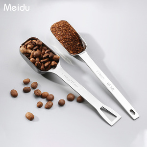 不锈钢咖啡豆量勺长柄咖啡勺子刻度5g咖啡粉定量勺子家用烘焙量匙