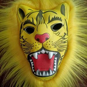 毛绒动物面具 老虎面具猴子 万圣节塑料面具儿童玩具 厂家直销