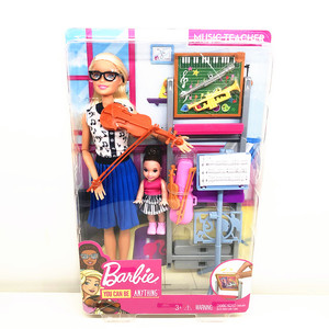 正版芭比娃娃套装芭比之音乐老师女孩过家家玩具礼物FXP18 Barbie