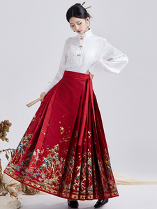 重工马面裙织金国风古典风日常新中式女装改良明制汉服半身裙秋季