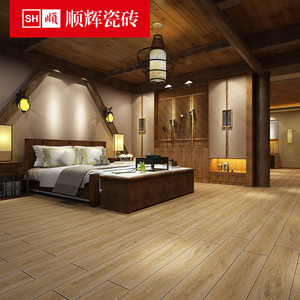 顺辉瓷砖 卧室仿实木地板砖150x900木纹砖阳台仿古砖地砖 枫木