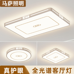 新中式客厅灯现代简约大气2024新款大灯方形吸顶灯具大全卧室主灯