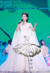 2024新款定制超仙雷佳同款白色礼服晚会舞台表演礼服演唱会礼服年